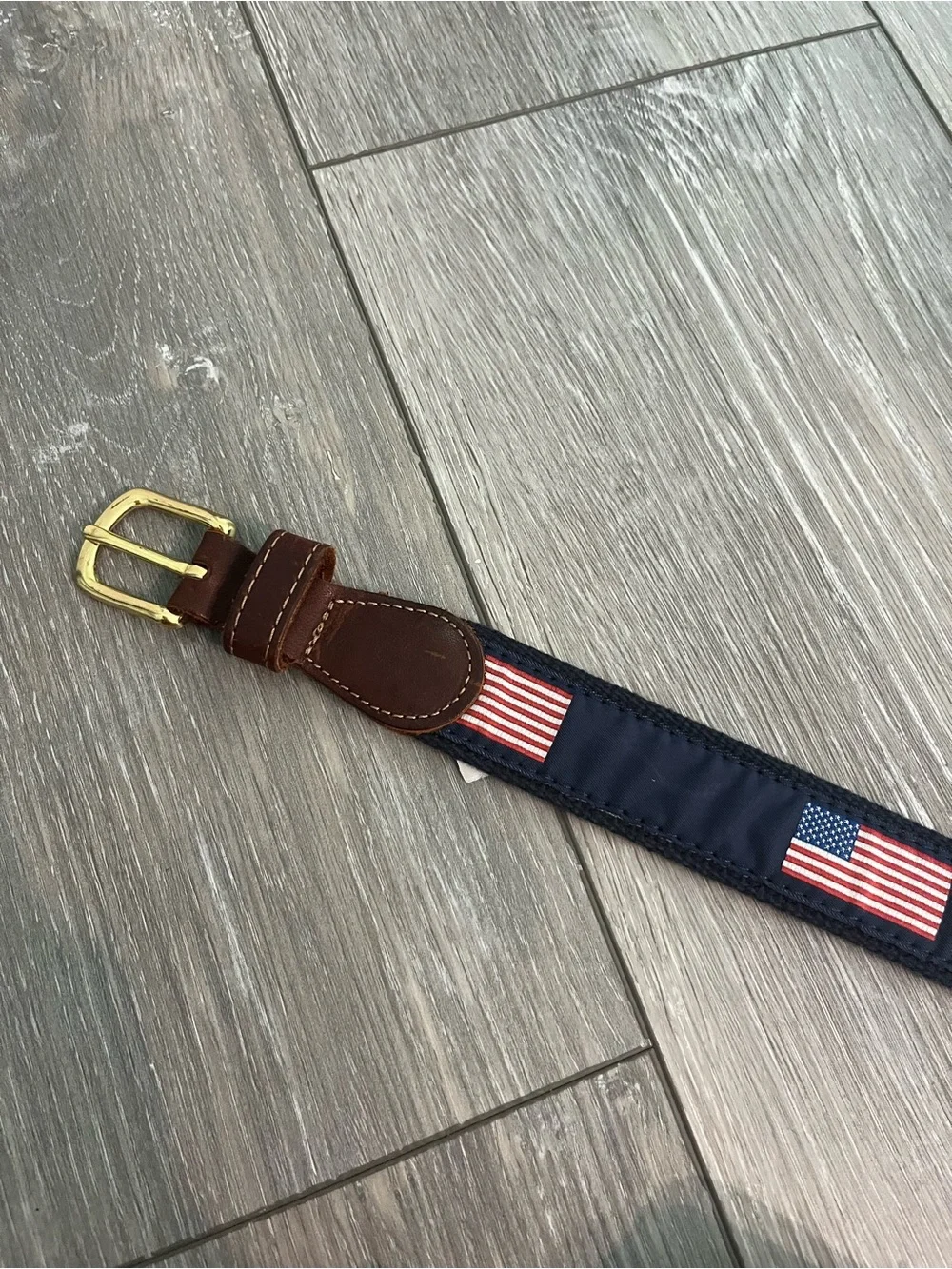 Preston American Flag Belt Boys Size 28 Preppy Made in the USA